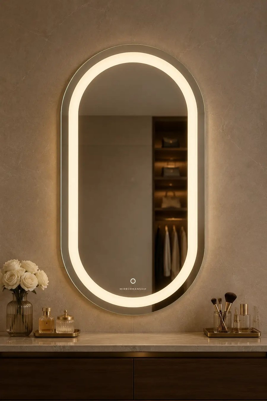 Aurelia Capsule LED mirror design